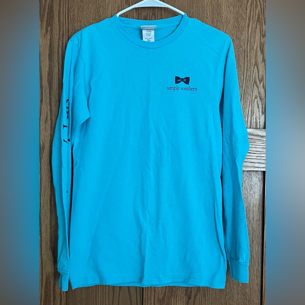 Simply Southern long sleeve tee. Sz Small. Blue